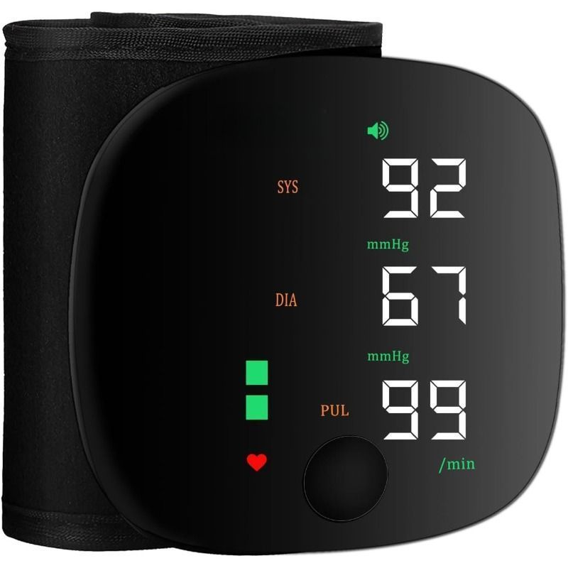 Wrist Blood Pressure Monitor – LED Display, Adjustable, Health Tracking